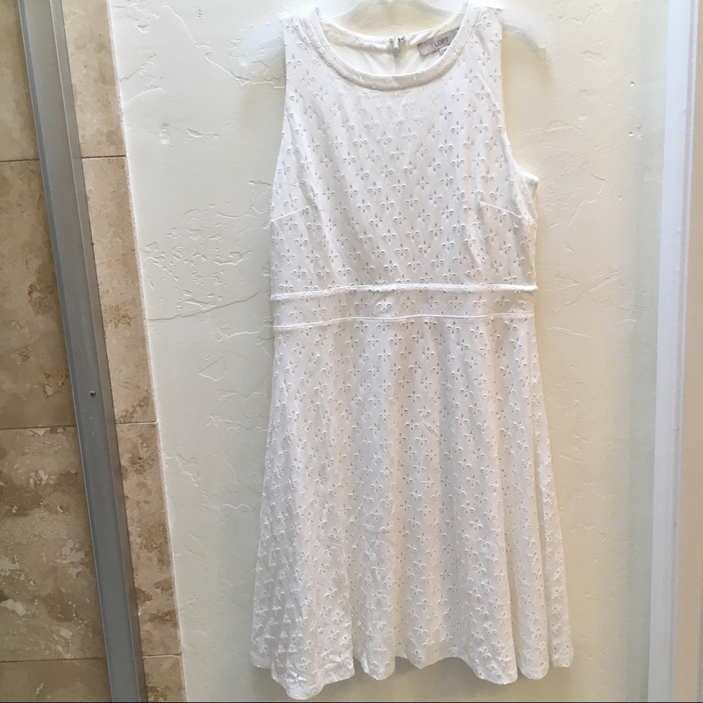 Loft | White eyelet dress